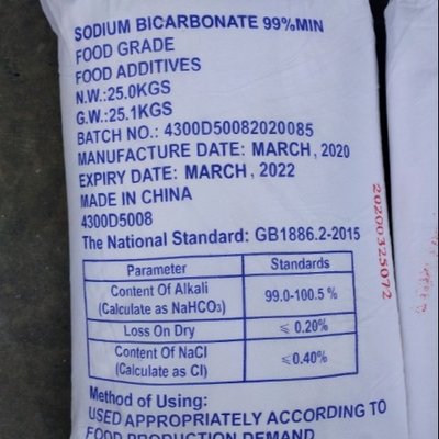Additif comestible de poudre à lever de carbonate de sodium NaHCO3