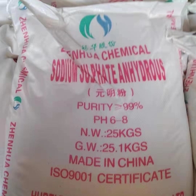 Sulfate de sodium PH6-8 anhydre détersif de textile Na2SO4