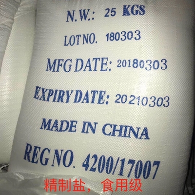 Crystal Pure Dried Vacuum Salt blanc 25kg 7647-14-5